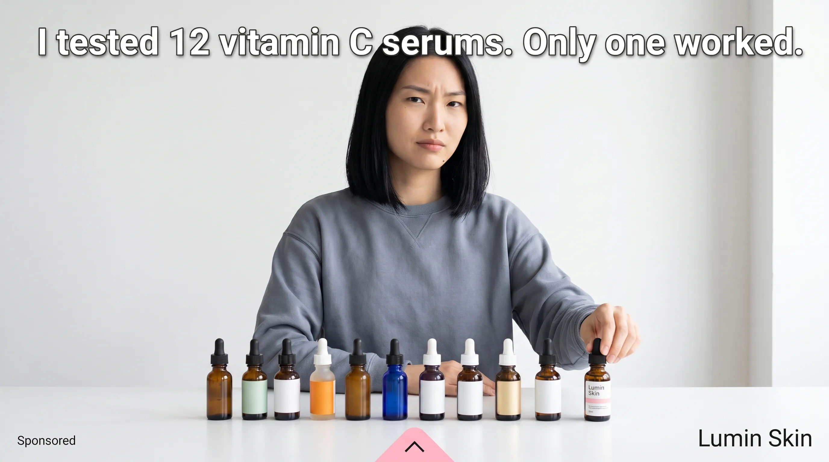 Playcut benchmark V3: comparison hook against drugstore vitamin C serums
