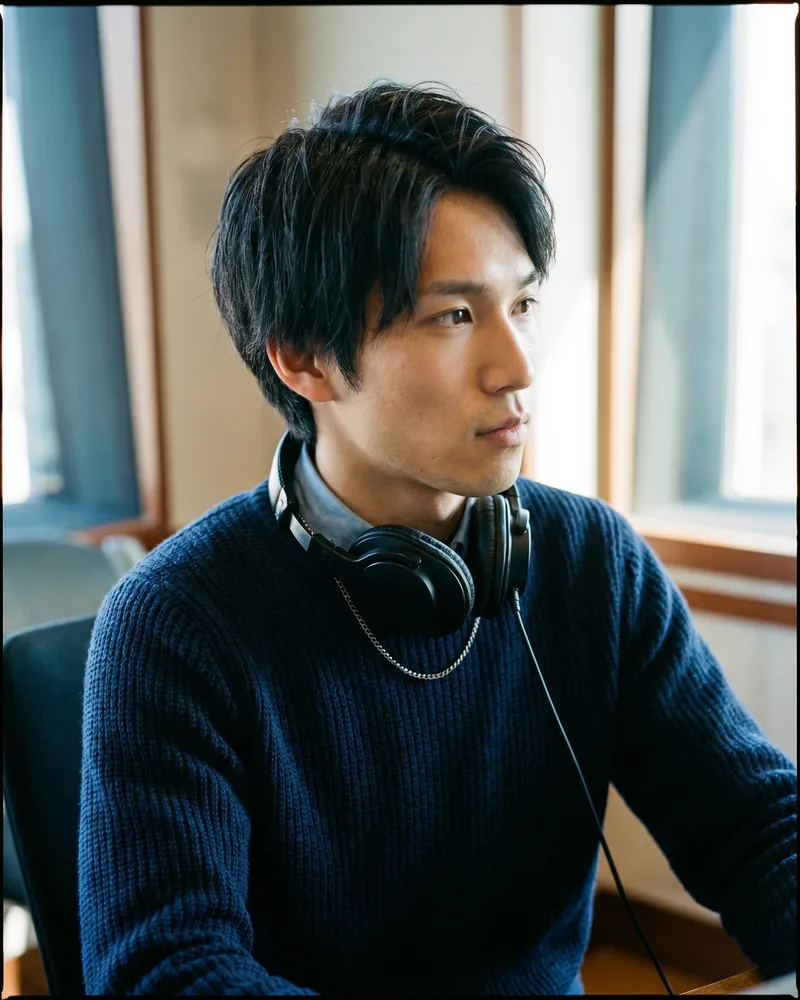 The same AI influencer persona in a different outfit, the face and identity held across the wardrobe change, rendered by the Playcut Actor Engine